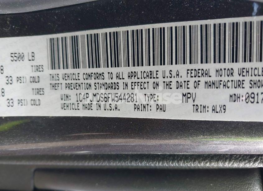 Photo 9 of 2015 Jeep Cherokee LIMITED (VIN 1C4PJMDS6FW544281)