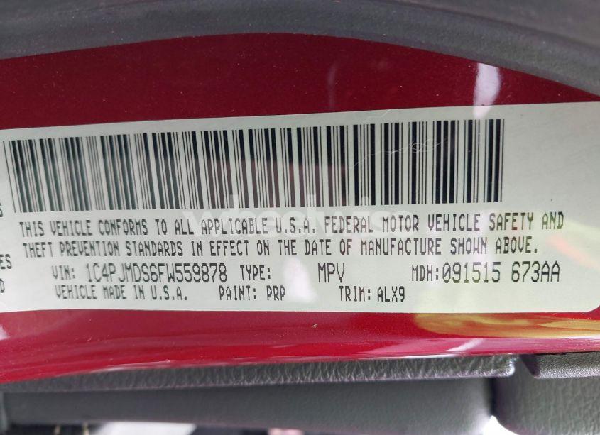 Photo 9 of 2015 Jeep Cherokee LIMITED (VIN 1C4PJMDS6FW559878)