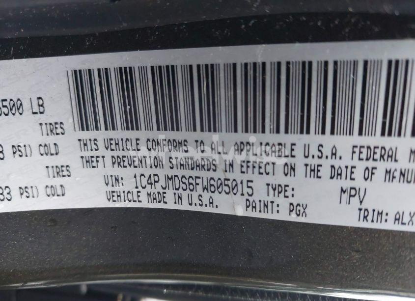 Photo 9 of 2015 Jeep Cherokee LIMITED (VIN 1C4PJMDS6FW605015)