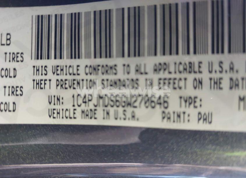 Photo 9 of 2016 Jeep Cherokee LIMITED (VIN 1C4PJMDS6GW270646)