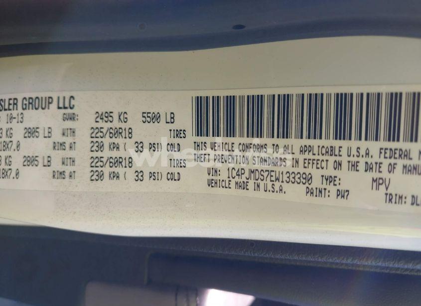 Photo 9 of 2014 Jeep Cherokee LIMITED (VIN 1C4PJMDS7EW133390)