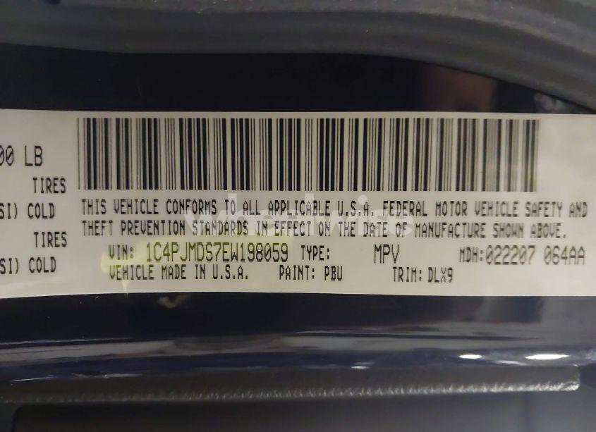 Photo 9 of 2014 Jeep Cherokee LIMITED (VIN 1C4PJMDS7EW198059)