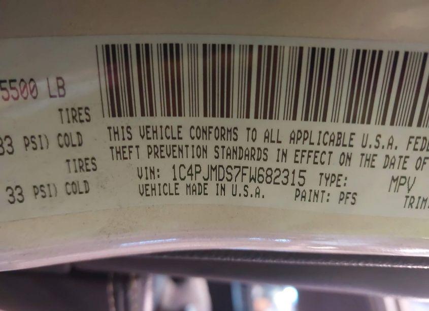 Photo 9 of 2015 Jeep Cherokee LIMITED (VIN 1C4PJMDS7FW682315)