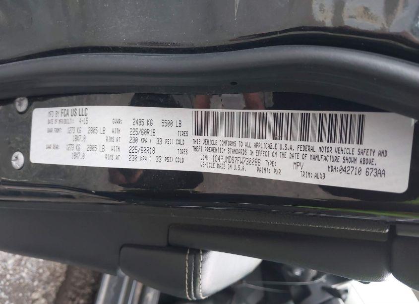 Photo 9 of 2015 Jeep Cherokee LIMITED (VIN 1C4PJMDS7FW730086)