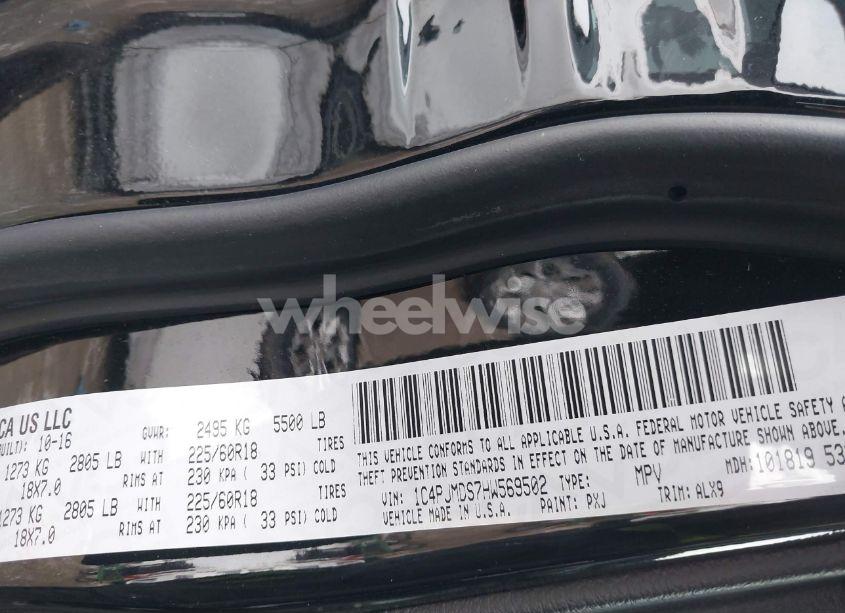 Photo 9 of 2017 Jeep Cherokee HIGH ALTITUDE 4X4 (VIN 1C4PJMDS7HW569502)