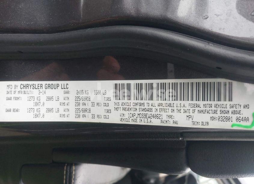 Photo 9 of 2014 Jeep Cherokee LIMITED (VIN 1C4PJMDS9EW240621)