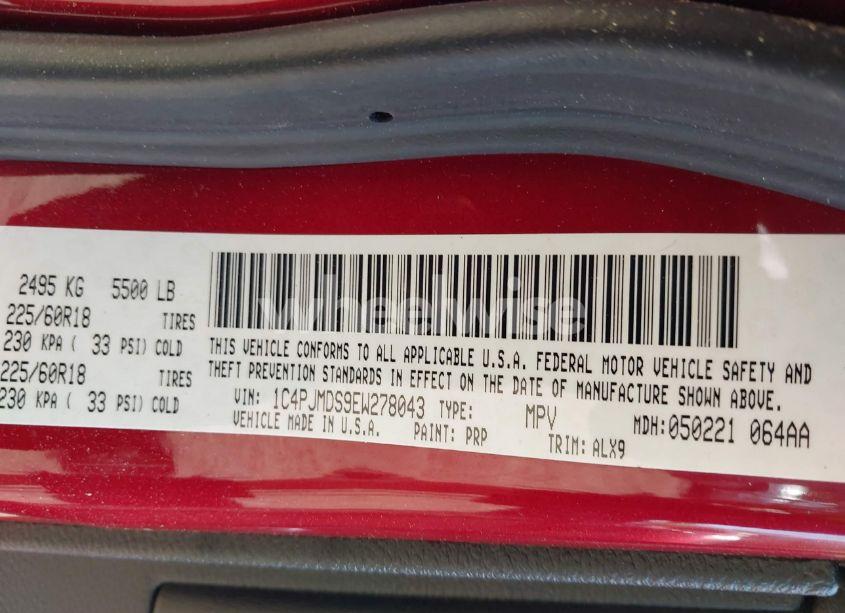 Photo 9 of 2014 Jeep Cherokee LIMITED (VIN 1C4PJMDS9EW278043)