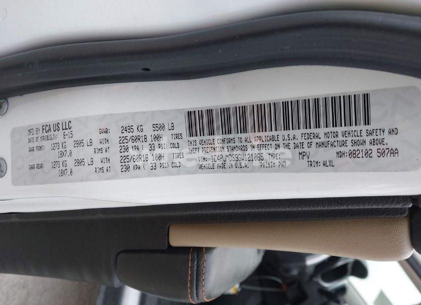 Photo 9 of 2016 Jeep Cherokee LIMITED (VIN 1C4PJMDS9GW121065)