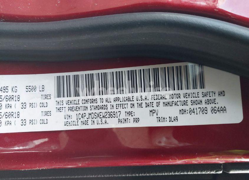 Photo 9 of 2014 Jeep Cherokee LIMITED (VIN 1C4PJMDSXEW236917)