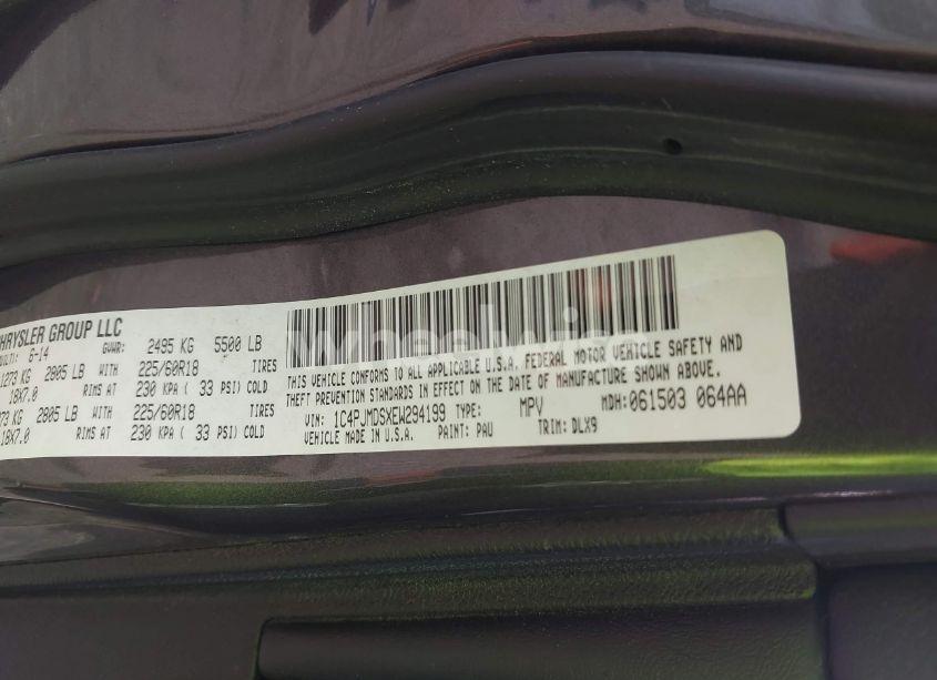 Photo 9 of 2014 Jeep Cherokee LIMITED (VIN 1C4PJMDSXEW294199)