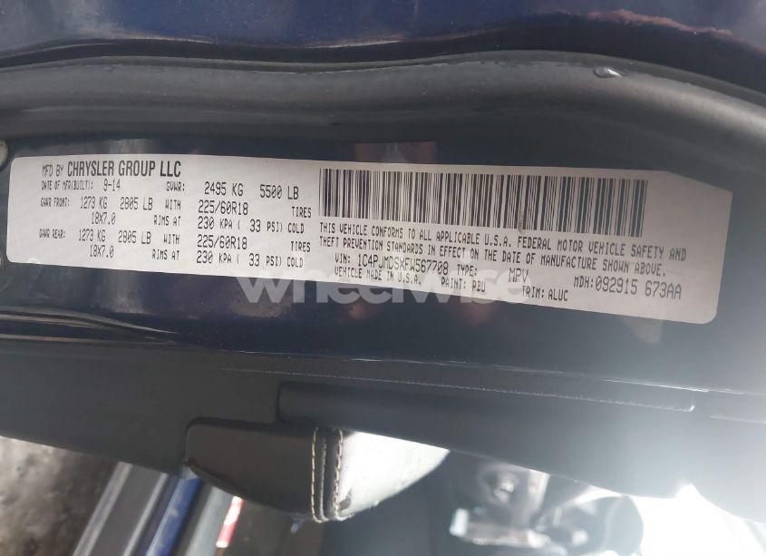 Photo 9 of 2015 Jeep Cherokee LIMITED (VIN 1C4PJMDSXFW567708)