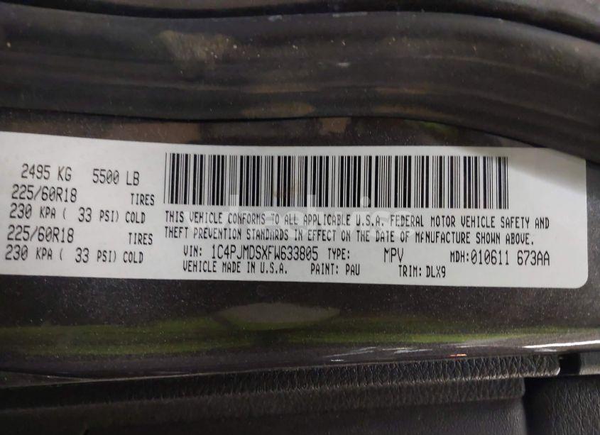 Photo 9 of 2015 Jeep Cherokee LIMITED (VIN 1C4PJMDSXFW633805)