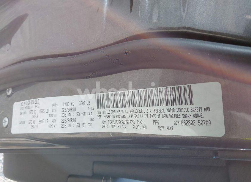 Photo 9 of 2016 Jeep Cherokee LIMITED (VIN 1C4PJMDSXGW367428)