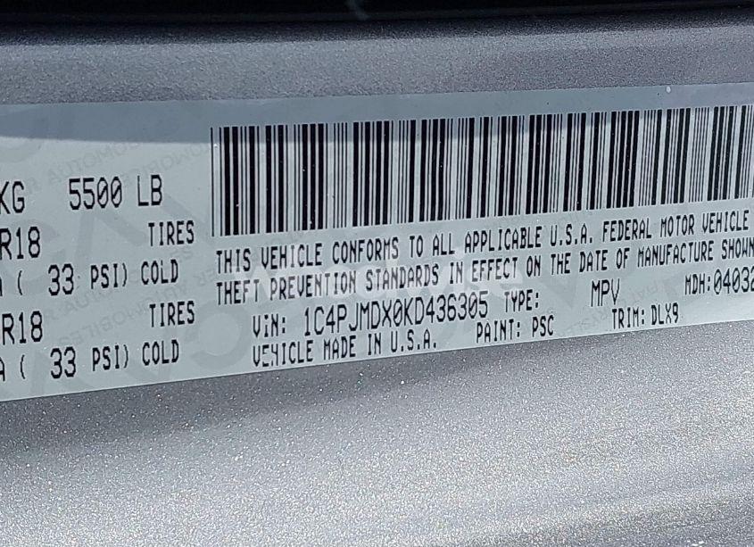 Photo 9 of 2019 Jeep Cherokee LIMITED 4X4 (VIN 1C4PJMDX0KD436305)