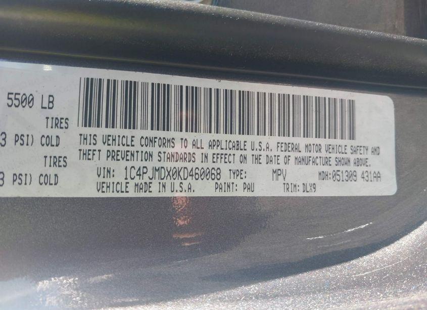 Photo 9 of 2019 Jeep Cherokee LIMITED 4X4 (VIN 1C4PJMDX0KD460068)