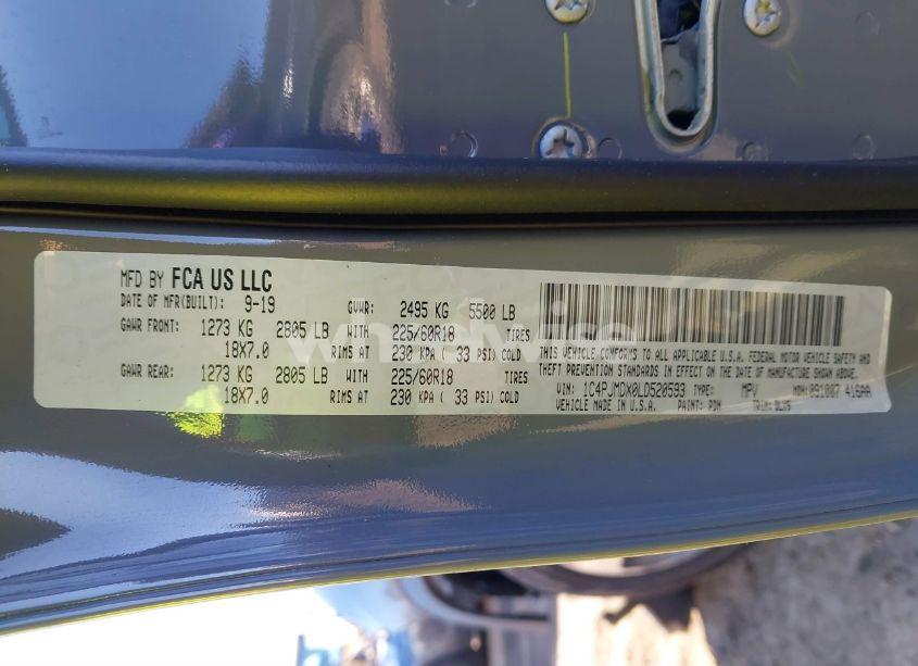 Photo 9 of 2020 Jeep Cherokee LIMITED 4X4 (VIN 1C4PJMDX0LD520593)