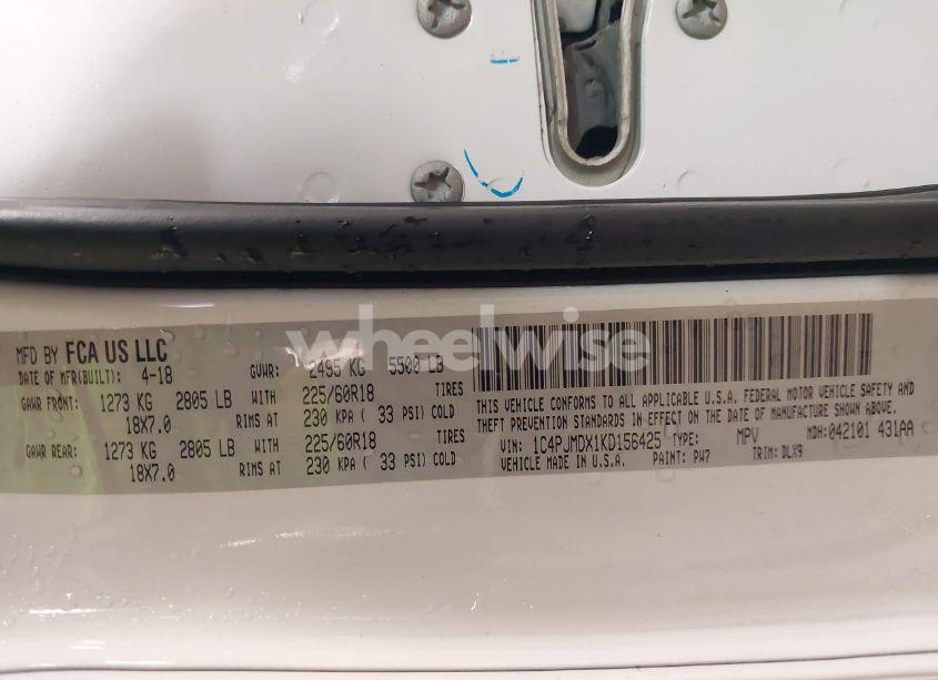 Photo 9 of 2019 Jeep Cherokee LIMITED 4X4 (VIN 1C4PJMDX1KD156425)