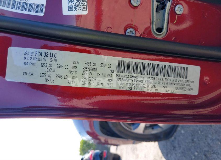 Photo 9 of 2019 Jeep Cherokee LIMITED 4X4 (VIN 1C4PJMDX1KD162144)