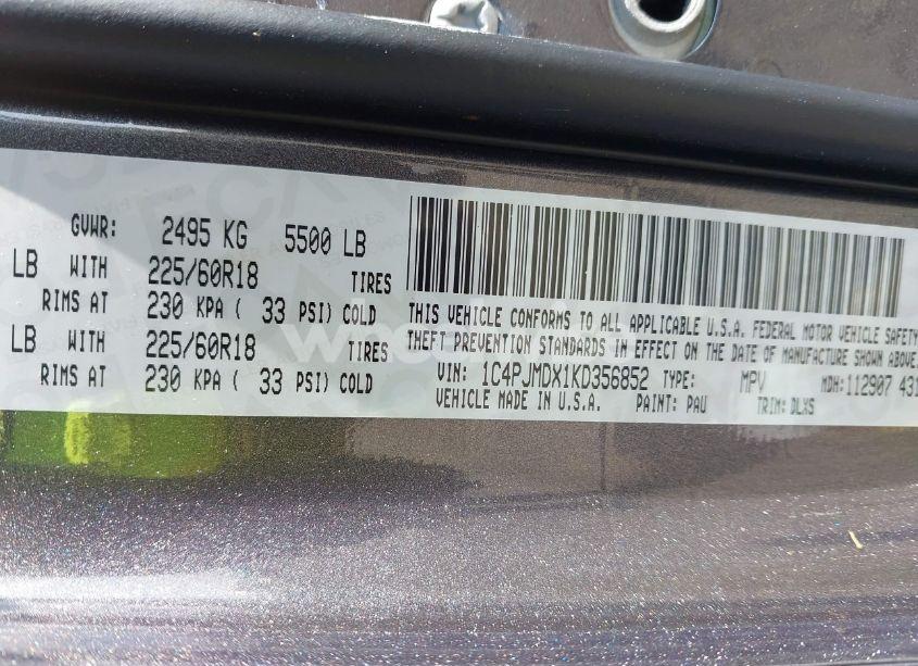 Photo 9 of 2019 Jeep Cherokee LIMITED 4X4 (VIN 1C4PJMDX1KD356852)