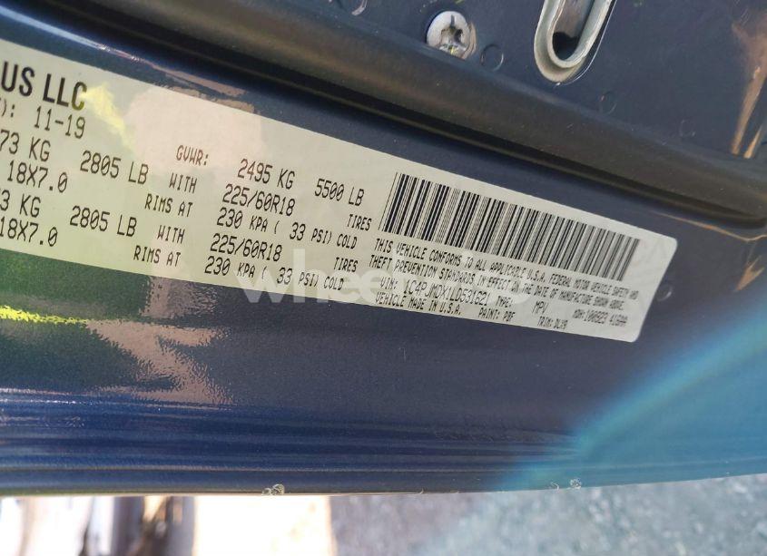 Photo 9 of 2020 Jeep Cherokee LIMITED 4X4 (VIN 1C4PJMDX1LD531621)