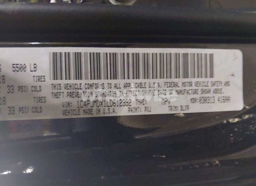 Photo 9 of 2020 Jeep Cherokee LIMITED 4X4 (VIN 1C4PJMDX1LD612392)