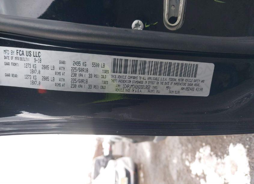 Photo 9 of 2019 Jeep Cherokee LIMITED 4X4 (VIN 1C4PJMDX2KD321852)