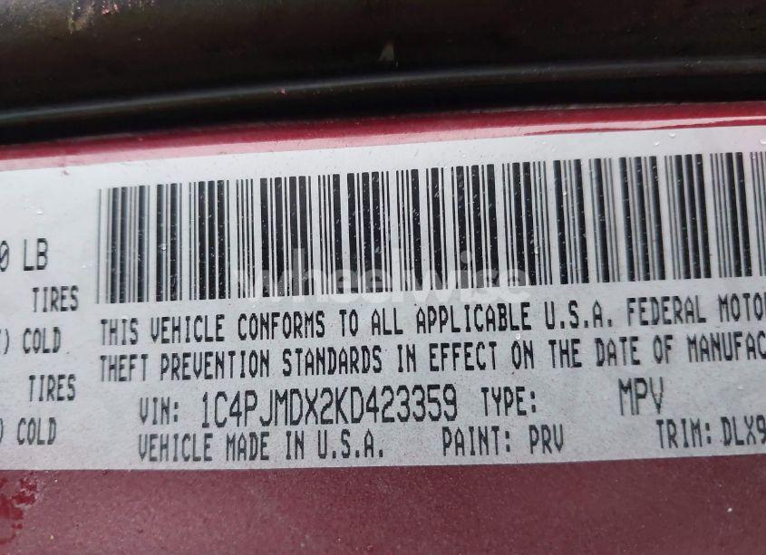 Photo 9 of 2019 Jeep Cherokee LIMITED 4X4 (VIN 1C4PJMDX2KD423359)