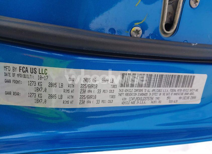 Photo 9 of 2018 Jeep Cherokee LIMITED 4X4 (VIN 1C4PJMDX3JD575794)