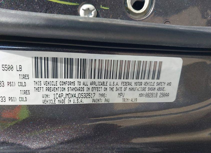 Photo 9 of 2018 Jeep Cherokee LIMITED 4X4 (VIN 1C4PJMDX4JD532517)