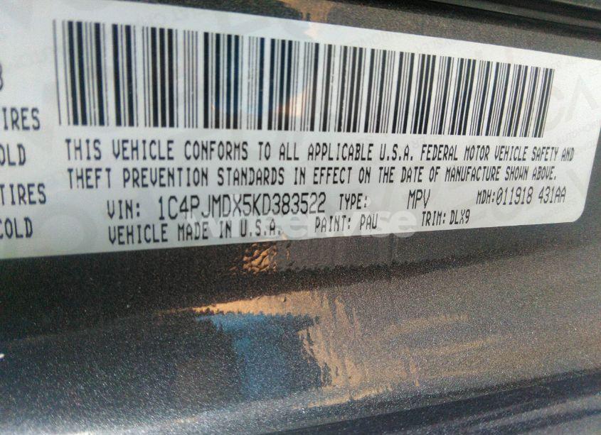 Photo 9 of 2019 Jeep Cherokee HIGH ALTITUDE 4X4 (VIN 1C4PJMDX5KD383522)