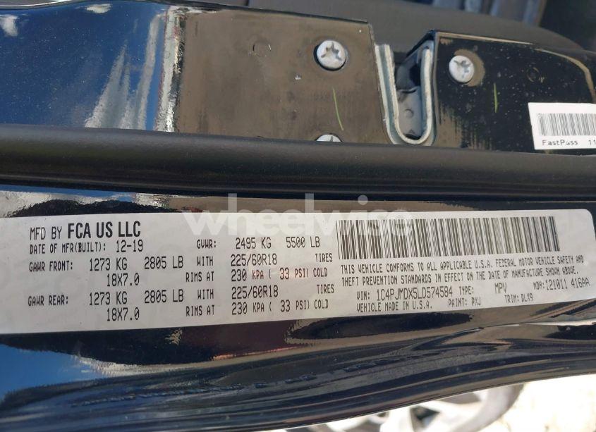 Photo 9 of 2020 Jeep Cherokee LIMITED 4X4 (VIN 1C4PJMDX5LD574584)