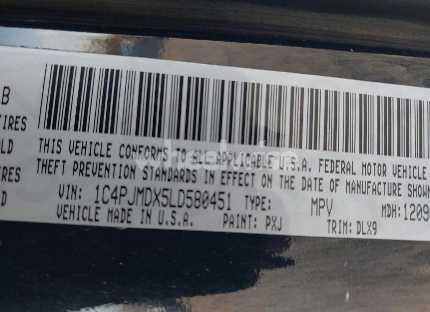 Photo 9 of 2020 Jeep Cherokee LIMITED 4X4 (VIN 1C4PJMDX5LD580451)