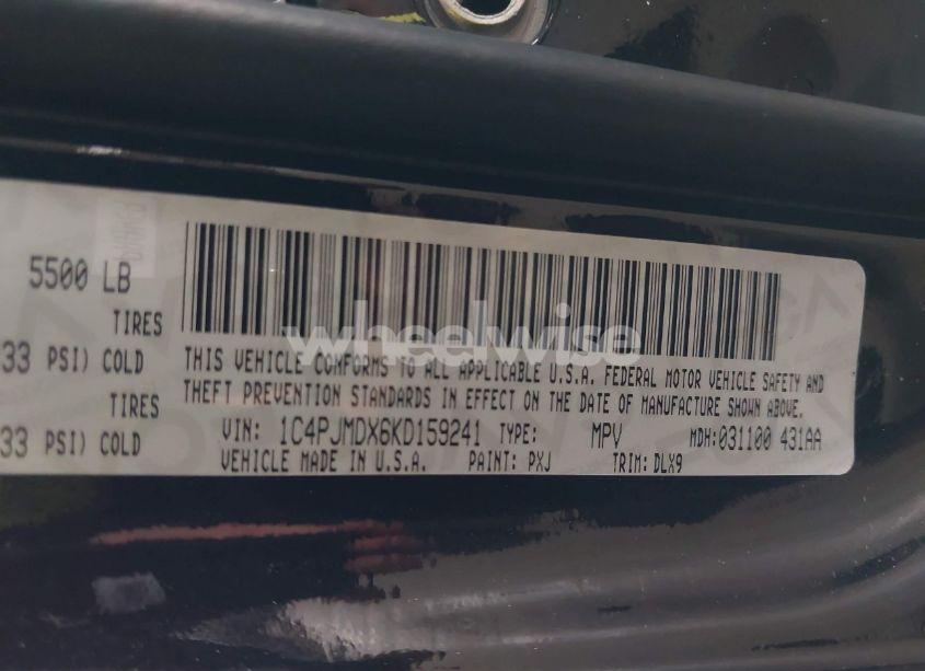 Photo 9 of 2019 Jeep Cherokee LIMITED 4X4 (VIN 1C4PJMDX6KD159241)