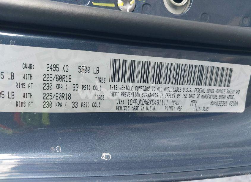 Photo 9 of 2019 Jeep Cherokee LIMITED 4X4 (VIN 1C4PJMDX6KD431111)