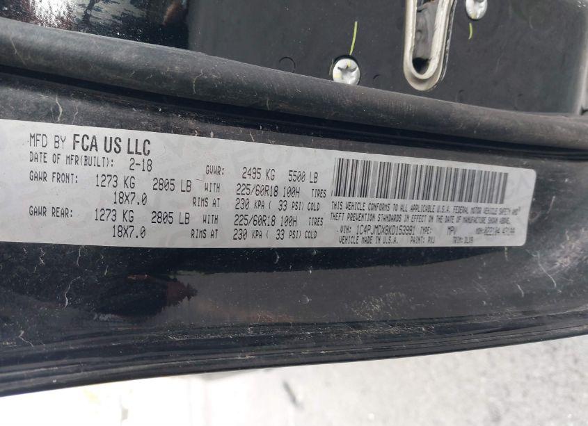 Photo 9 of 2019 Jeep Cherokee LIMITED 4X4 (VIN 1C4PJMDX8KD153991)