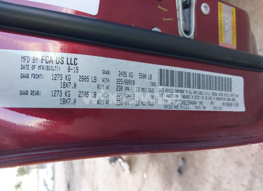 Photo 9 of 2020 Jeep Cherokee LIMITED 4X4 (VIN 1C4PJMDX8LD504044)