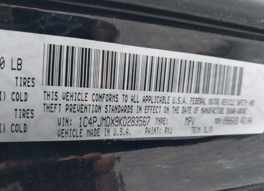 Photo 9 of 2019 Jeep Cherokee LIMITED 4X4 (VIN 1C4PJMDX9KD283567)