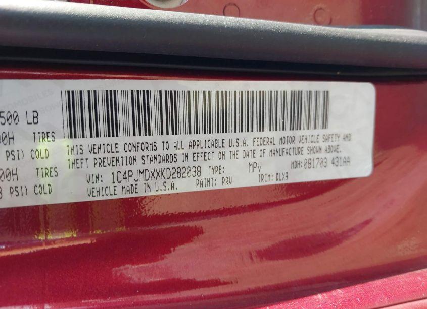 Photo 9 of 2019 Jeep Cherokee LIMITED 4X4 (VIN 1C4PJMDXXKD282038)