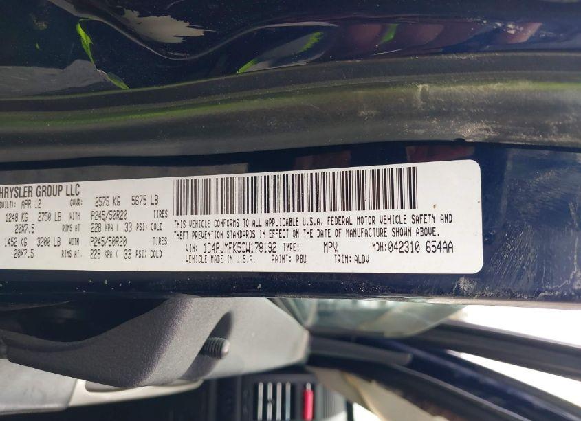 Photo 9 of 2012 Jeep Liberty LIMITED JET EDITION (VIN 1C4PJMFK5CW178192)