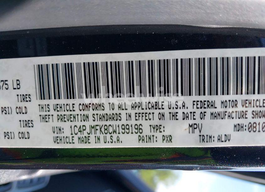 Photo 9 of 2012 Jeep Liberty LIMITED JET EDITION (VIN 1C4PJMFK8CW199196)