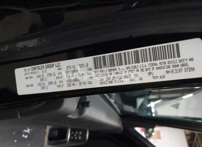 Photo 9 of 2012 Jeep Liberty LIMITED JET EDITION (VIN 1C4PJMFKXCW146659)