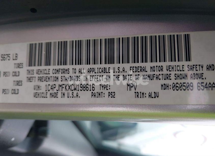 Photo 9 of 2012 Jeep Liberty LIMITED JET EDITION (VIN 1C4PJMFKXCW198616)