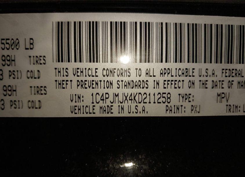 Photo 9 of 2019 Jeep Cherokee OVERLAND 4X4 (VIN 1C4PJMJX4KD211258)