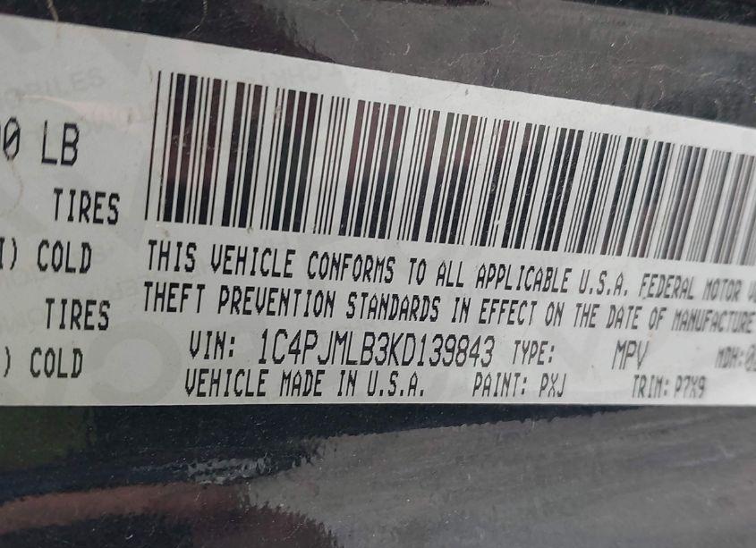 Photo 9 of 2019 Jeep Cherokee LATITUDE PLUS 4X4 (VIN 1C4PJMLB3KD139843)