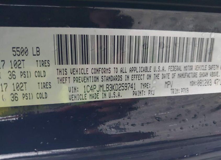 Photo 9 of 2019 Jeep Cherokee LATITUDE PLUS 4X4 (VIN 1C4PJMLB3KD259741)