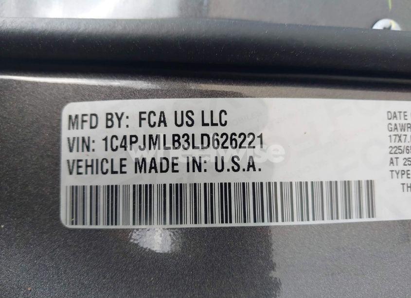 Photo 9 of 2020 Jeep Cherokee LATITUDE PLUS 4X4 (VIN 1C4PJMLB3LD626221)