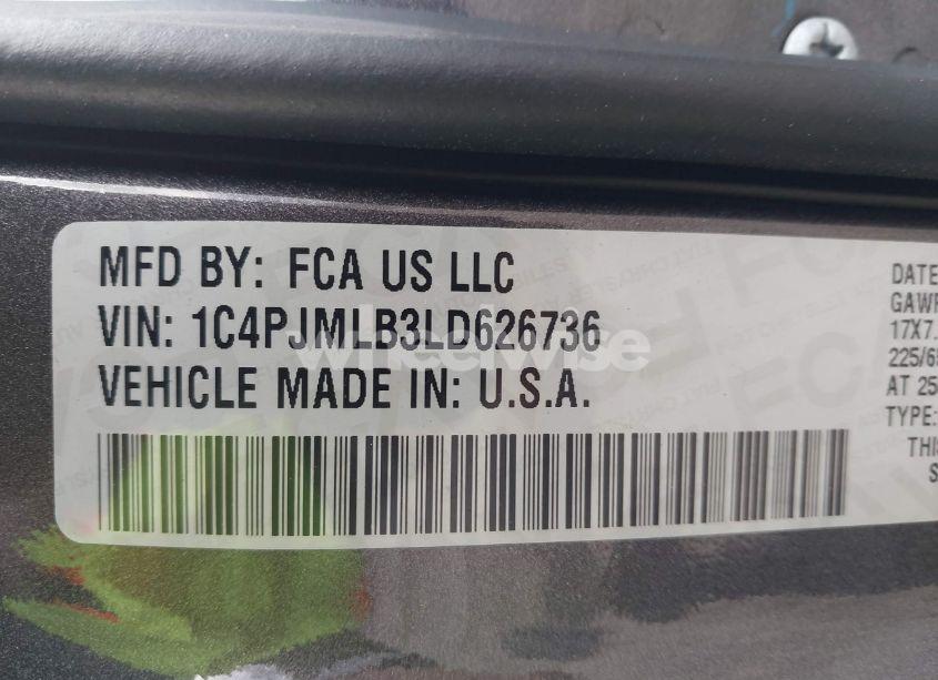 Photo 9 of 2020 Jeep Cherokee LATITUDE PLUS 4X4 (VIN 1C4PJMLB3LD626736)