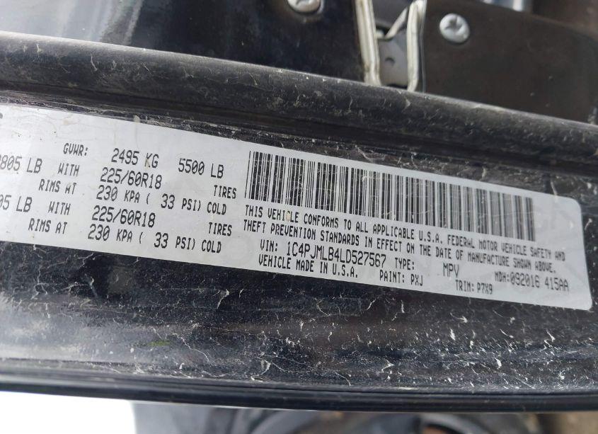 Photo 9 of 2020 Jeep Cherokee ALTITUDE 4X4 (VIN 1C4PJMLB4LD527567)