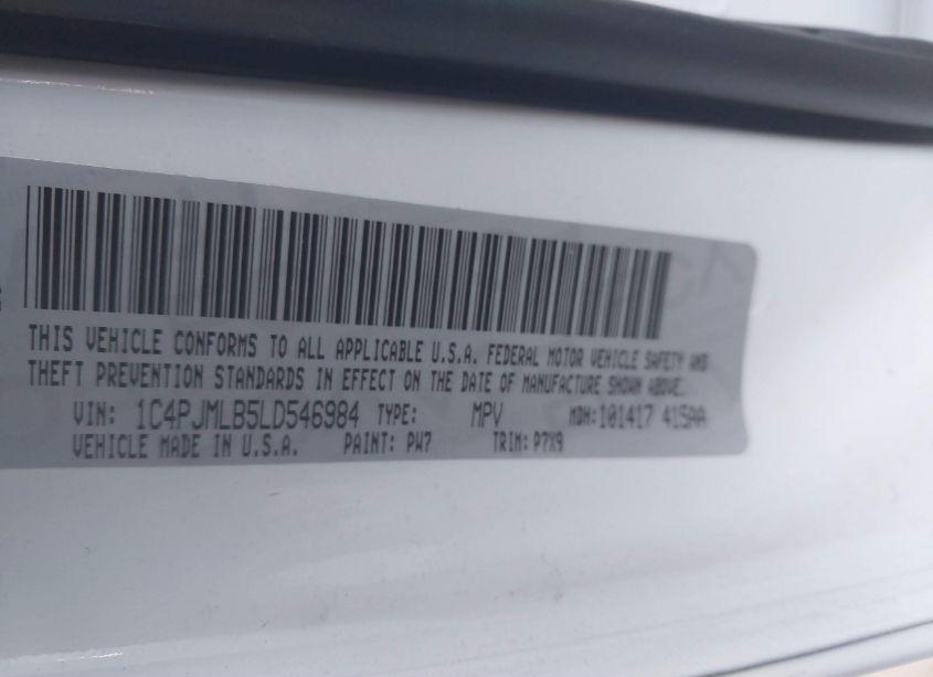 Photo 9 of 2020 Jeep Cherokee LATITUDE PLUS 4X4 (VIN 1C4PJMLB5LD546984)