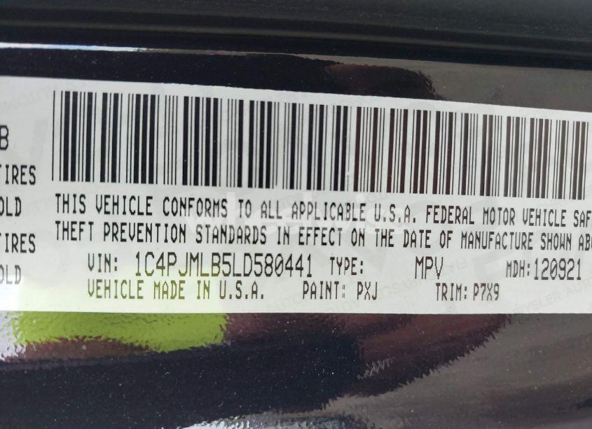 Photo 9 of 2020 Jeep Cherokee LATITUDE PLUS 4X4 (VIN 1C4PJMLB5LD580441)